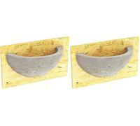 Esschert Design NKB2 Nid d'hirondelle Gris 24 x 15 x 9 cm (Lot de 2)