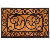 Esschert Design paillasson rectangulaire en caoutchouc et coco env. 75 x 45 cm