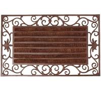 Esschert Design LH59 Paillasson en Fonte avec Brosse en Coco Marron