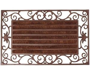 Esschert design - Paillasson tapis fonte rouleaux coco interchangeables - 74 x 46 cm