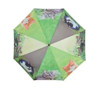 Esschert Design | Parapluie - Avec motif de chat - 120 Cm - Impression colorée - Stable Et Résistant aux Intempéries - Poignée en bois