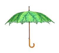 Esschert Design Parapluie en forme de feuilles de banane avec poignée Aspect bois Ø 104 x 87,9 cm