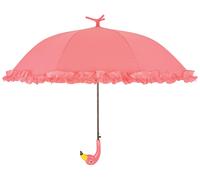 Esschert Design Parasol FLAMINGO Rose à Volants Rüschen