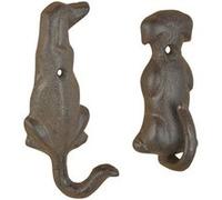 Esschert Design - Patère queue d'animal en fonte (Lot de 2) Chien Marron G