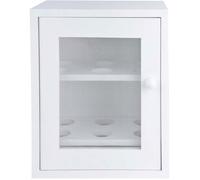 Esschert Design placard à œufs 16,7 x 21,7 x 26,3 cm bois/acier blanc