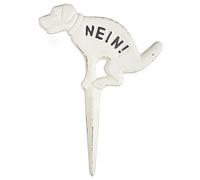 Esschert Design - Plaque Chien, Toilette pour Chien « Nein » ! 22.5 x 1.2 x 31.5 cm weiß