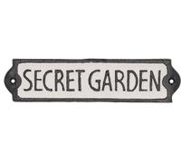 Esschert Design Plaque de Porte "secret garden" - 1 pcs