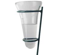 Esschert Design Pluviomètre avec Insert en Verre sur bâton, env. 12 cm x 12 cm x 134 cm