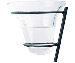 Esschert Design Pluviomètre avec Insert en Verre sur bâton, env. 12 cm x 12 cm x 134 cm