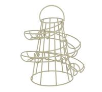 Esschert Design Support à œufs en métal, 18 x 18 x 23 cm, blanc, support pour œufs de petit-déjeuner