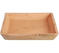 Esschert Design Pot de Fleur avec Soucoupe Terracotta vieillie Angulaire