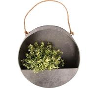 Esschert Design | Pot de fleurs mural - 30 cm - Gris/Brun - Élégant - Peu encombrant - Inoxydable