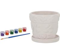 Esschert Design Pot de fleurs pour enfants Insectes PIY avec 6 couleurs & pinceau
