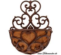 Esschert Design Pot De Fleurs Suspendu En Fonte Avec Coco Pour Le Jardin