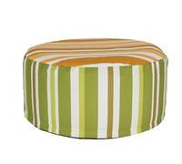 Esschert Design Pouf extérieur rayé orange vert