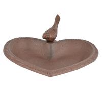 Esschert Design Pour Coquille Abreuvoir Bain D'Oiseau Fonte Cœur Petit Oiseau
