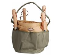Esschert Design Sac À Outils De Jardin Rond En Canevas Vert Marron