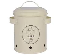 Esschert Design Secrets du Potager Boîte à Oignons Crème en Acier, 1,925 L