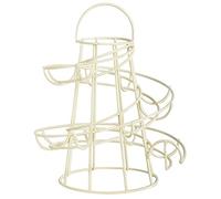 Esschert Design Support à œufs en métal, 18 x 18 x 23 cm, blanc, support pour œufs de petit-déjeuner