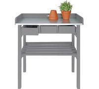 Table de rempotage - Esschert Design - CF29G - Gris - 3 tiroirs - Plan de travail en zinc