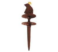 Esschert Design TG34 Frog Prince Guide de Tuyau d'arrosage Marron Antique avec Couronne dorée, 34,3 cm de Hauteur