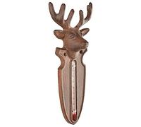 Esschert Design Thermomètre Cerf - L 4,5 Cm X L 9,4 Cm X H 22 Cm