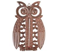 Esschert Design Thermomètre en Fonte Motif Chouette 14 cm x 21 cm