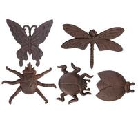 Esschert Design TT174 Lot de 5 Insectes en Fonte Marron