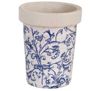 Esschert Design Umtopf/Cache-Pot Fleur Blanc Bleu Céramique Landhaus 12,5 cm
