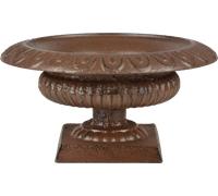 Esschert Design Vase français, 20 x 20 x 10 cm, en Fonte, Bas, Taille S, Fleur Vase, Plante, Stable, décoration de Jardin