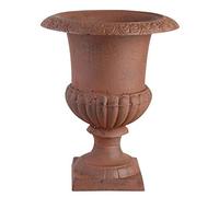 Esschert Design - Vase Médicis en fonte : Hauteur 45 cm, 31,5 x 31,5 x 42,3 cm marron