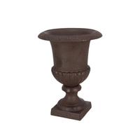 Esschert Design - Vase Médicis en fonte : Hauteur 45 cm, 31,5 x 31,5 x 42,3 cm marron