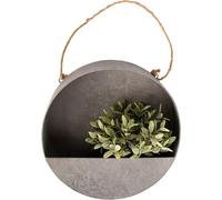 Esschert Design Vieux zinc Plantoir mural L à suspendre Pot de fleurs rustique