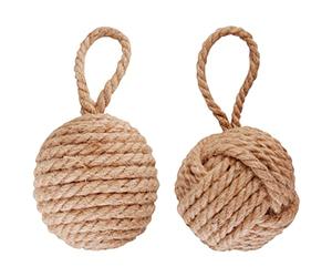 Esschert Fallen Fruit Butoir de Porte en Corde Nœud