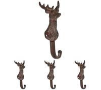 Esschert Fallen Fruits Ltd DB75 Manteau en Forme de cerf (Crochet Simple), Marron, 6,2 x 4,9 x 14,2 cm (Lot de 4)
