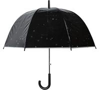 Esschert Fallen Fruits Parapluie transparent Motif étoiles Noir