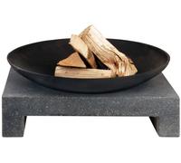 Brasero d'extérieur rond avec support en granite ø59 x h. 61 cm