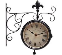 Esschert Design – Horloge extérieure avec thermomètre