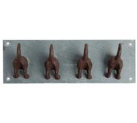 Esschert Design Hameçons pour chien LH151 en fonte sur ardoise Lot de 4