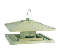 Esschert Mangeoire à suspendre en bois japonaise pour oiseaux, 39x21,5x21,5cm