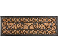 Esschert 's Design RB168 Paillasson en Caoutchouc et Fibre de Coco Noir/Marron 75 x 25 cm