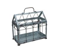 Esschert Serre Vintage / Terrarium en Métal Argenté avec Verrouillage