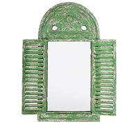 Esschert Design – Miroir Louvre – L 3,9 cm x l 39,2 cm x H 75 cm – Vert patiné