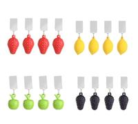 EsschertDesign Lot de 16 Poids pour Nappe - Multicolore - Motif Fruits - Colorés - Poids Lourd - pour nappes, Pommes, Citrons, Raisins, Fraises