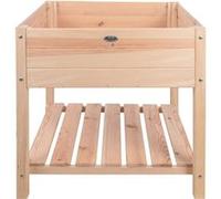Carré Potager En Pin Naturel Sur Pieds Largeur 78 Cm Beige