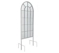 Esschert's Garden Miroir en Métal sur Pieds en Style Roman pour Extérieur - Argenté - H 180 Cm