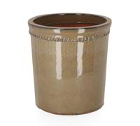 Esschert's Garden Pot De Fleur Rond en Terre Cuite Verni - Taupe - D 25 X H 25 Cm