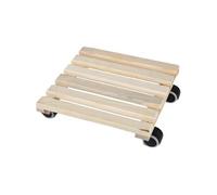 Esschert's Garden - Support à roulettes en bois pour plantes d'intérieur Carré - Naturel