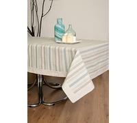 ESSE HOME - Nappe de table anti-tache : rectangulaire - carrée - ronde - ovale - mélange coton - LUISA 004 (ovale 140x220, 12-12)