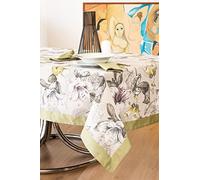 ESSE HOME - Nappe de table : rectangulaire - carrée - ronde - ovale - mélange cotton- blanche 006 (140x240, 9-9)